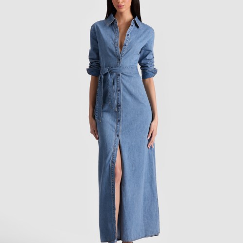 alice olivia LINN CAPE MAXI DRESS