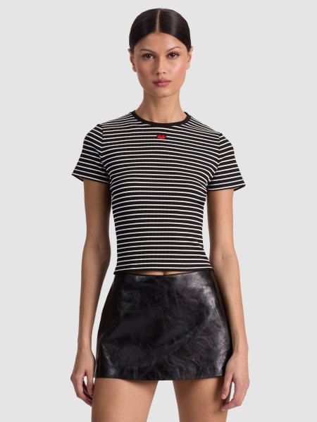alice olivia CINDY CROPPED TEE