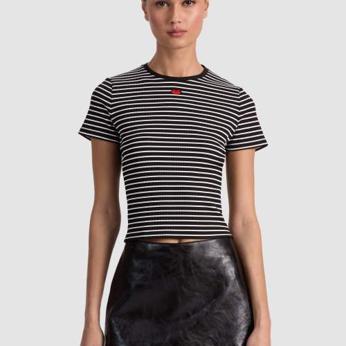 alice olivia CINDY CROPPED TEE