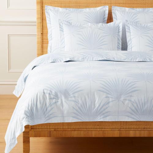 Island Palm Percale Duvet Cover