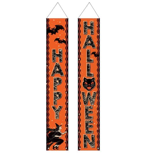 Beistle 11.75 x 6Ft Vintage Halloween Fabric Door Panels, 2ct. in Orange | Michaels