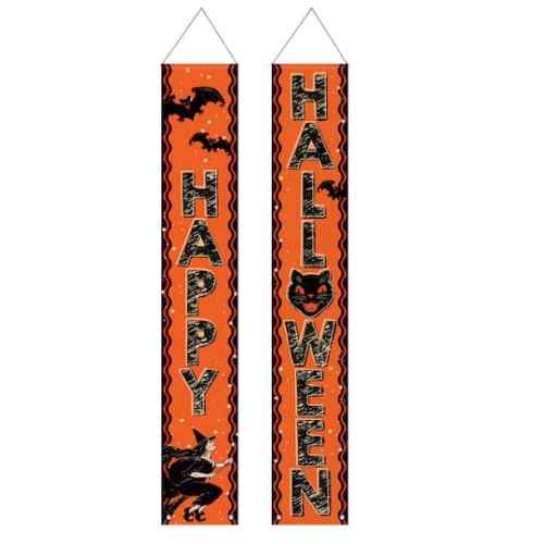 Beistle 11.75 x 6Ft Vintage Halloween Fabric Door Panels, 2ct. in Orange | Michaels