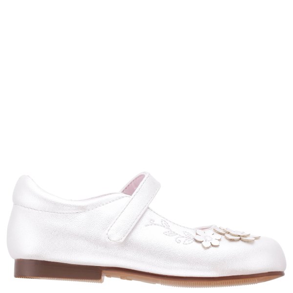 Girls Elodee White-Shimmer | Nina Shoes