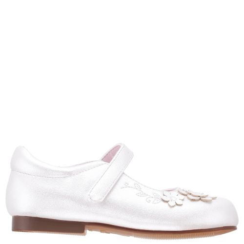Girls Elodee White-Shimmer | Nina Shoes