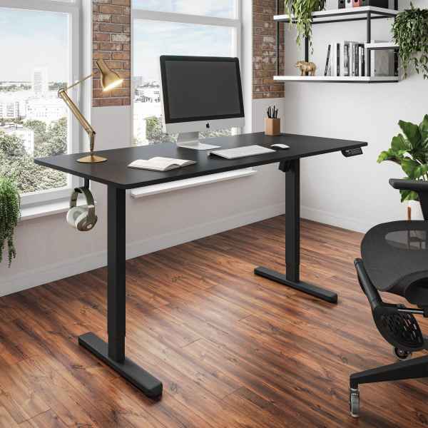 Techni Mobili 55 Sit to Stand Home Office Desk, Black