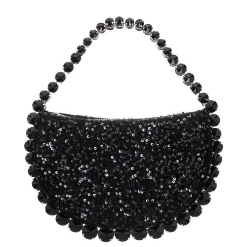 Womens Halo Plastic Sequins/Glass Crystal Handle Bag | Nina Shoes