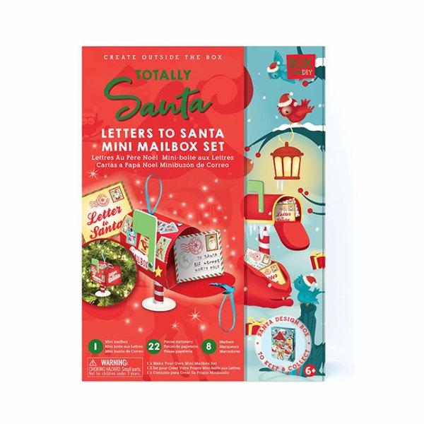 Box CanDIY Totally Santa Letters to Santa Mini Mailbox Set - Arts & Crafts for Ages 6 to 11 - Fat Brain Toys