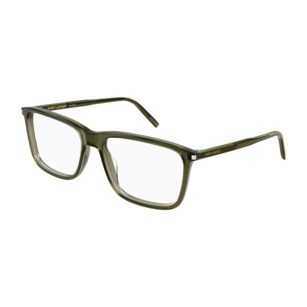 Saint Laurent Mens Black Square Eyeglass Frames SL454 008