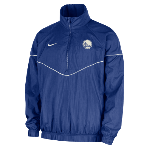 Golden State Warriors Courtside Windrunner Nike Mens NBA Anorak Jacket in Blue | HM5942-495