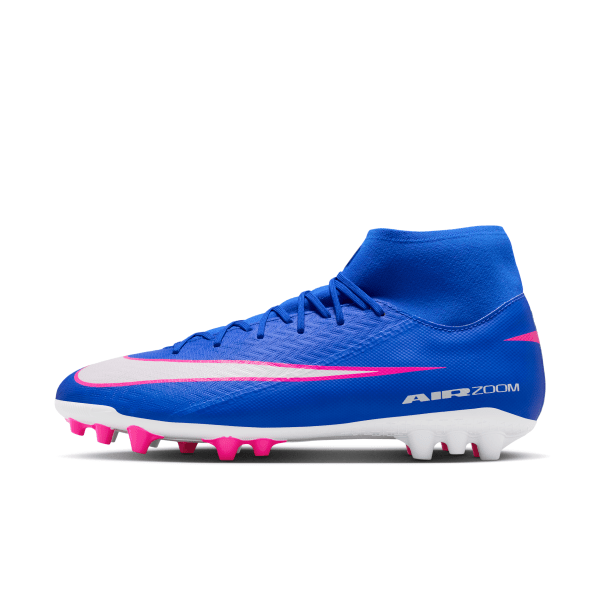Nike Mens Mercurial Superfly 10 Academy Artificial-Grass High-Top Soccer Cleats in Blue | FQ8329-446