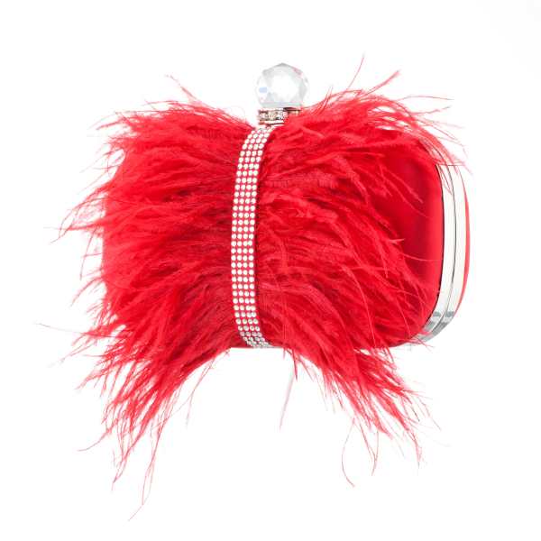 Womens Lara Feather Embellished Minaudiere | Nina Shoes