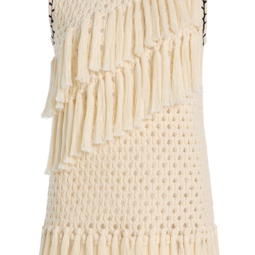ESCVDO Exclusive Espina Fringed Crocheted Cotton Moda Operandi