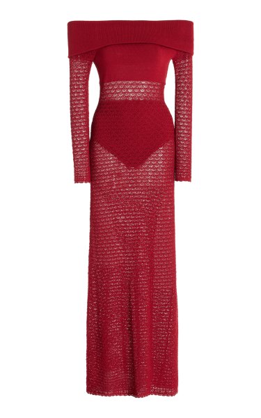 Posse Exclusive Romy Knit Off-The-Shoulder Maxi Dress Moda Operandi