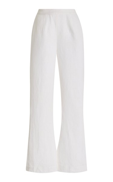 Posse Exclusive Tia High-Waisted Linen Flared-Leg Pants Moda Operandi