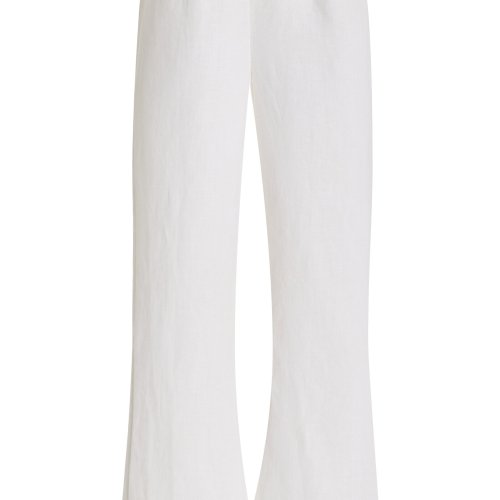 Posse Exclusive Tia High-Waisted Linen Flared-Leg Pants Moda Operandi