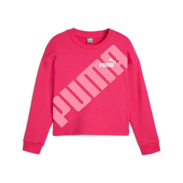 PUMA Big Kids Crewneck Sweatshirt in Pink