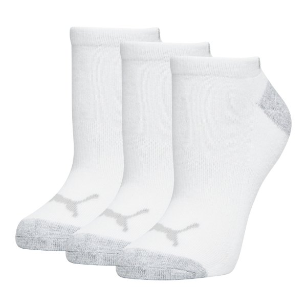 PUMA Womens Half-Terry Low Cut Socks (3 Pairs) in Size 9-11