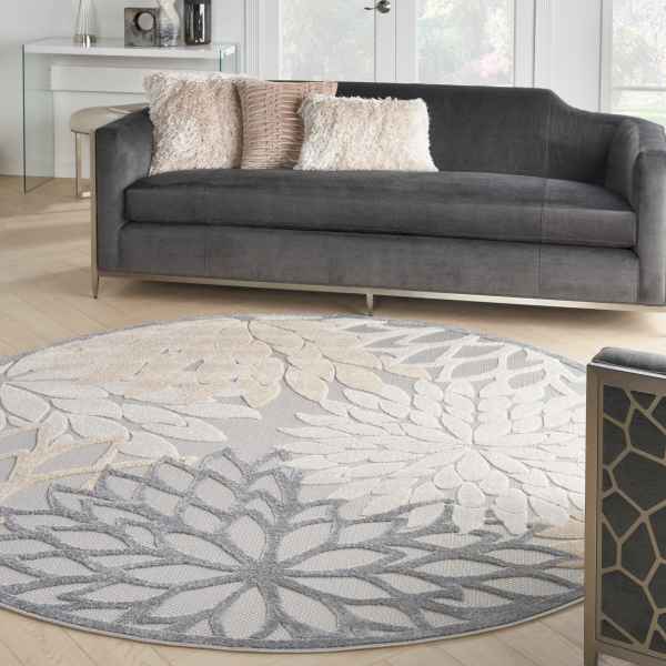 Nourison Home Aloha 10 x Round Natural Indoor/Outdoor Tropical Rug
