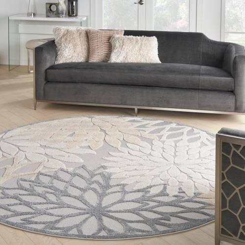 Nourison Home Aloha 10 x Round Natural Indoor/Outdoor Tropical Rug