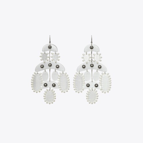 Tory Burch Abstract Beaded Chandelier Earrings
