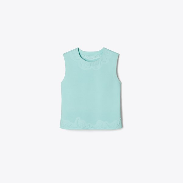 Tory Burch Embossed Viscose Shell Top