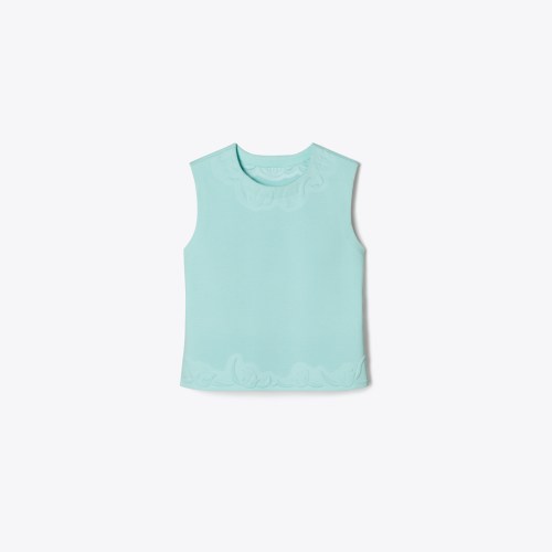 Tory Burch Embossed Viscose Shell Top