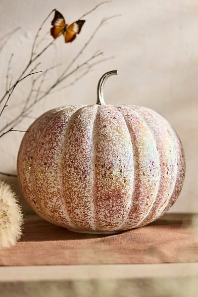 Frosted Glass Pumpkin, 12