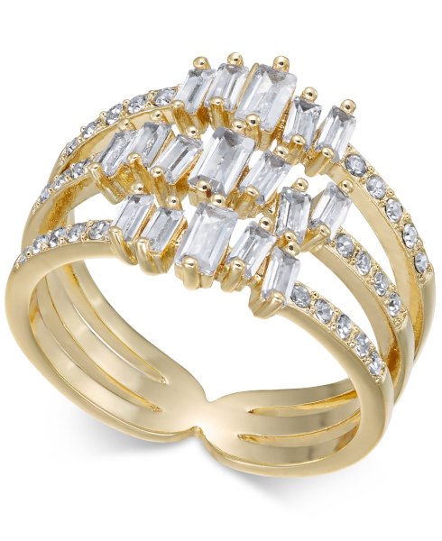 I.n.c. International Concepts Gold-Tone Crystal Stack Ring, Created for Macys - Gold