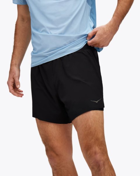 HOKA Mens Glide 5 Short 2in1 in Black