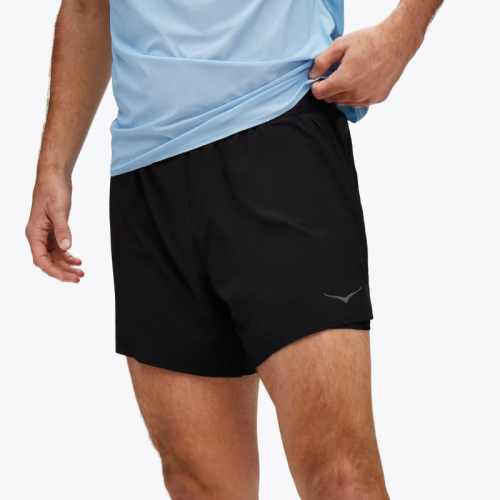 HOKA Mens Glide 5 Short 2in1 in Black