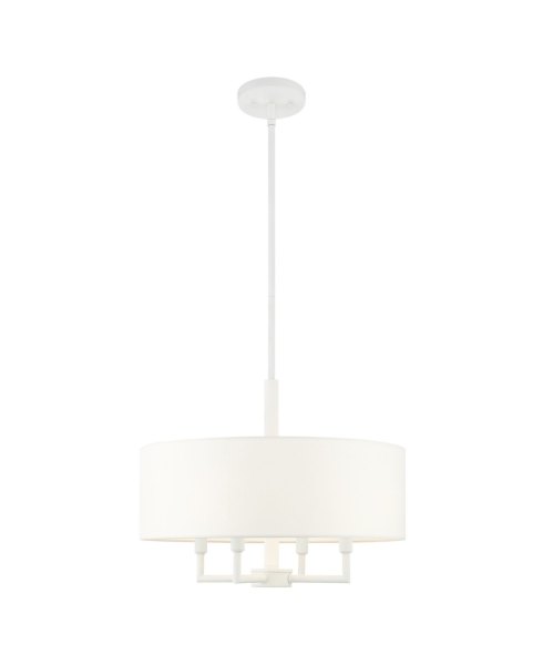 Meridian 4 Lights Pendant Chandelier - White