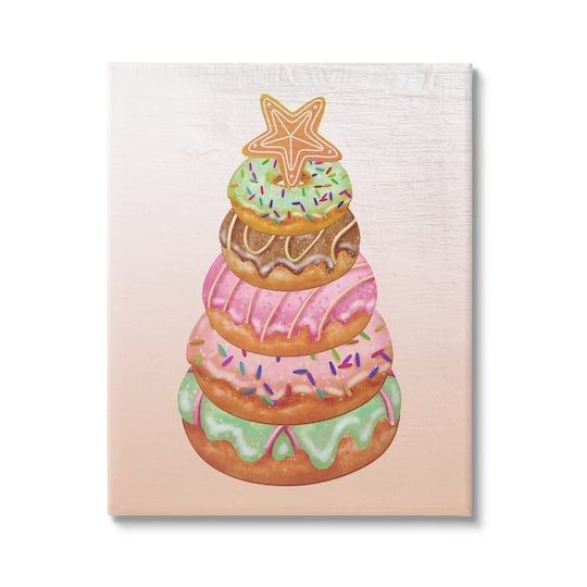 Stupell Industries Seasonal Sweets Stacked Donuts Canvas Wall Art in | x | Michaels
