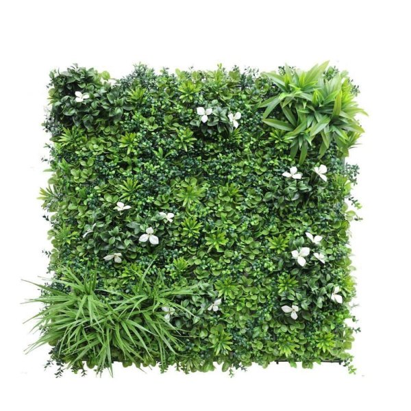 40 in. H x 40 in. W Plastic Artificial Ivy Hedge Privacy Garden Fence for Home Backyard Garden, 2 Mixed Leaves