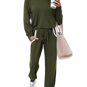 2 Piece Outfits Tracksuit Jogger Set with Pockets