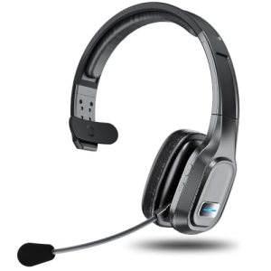 Bluetooth Headset with Mic, 60 Hours Talking Time Single-Ear Wireless Headset
