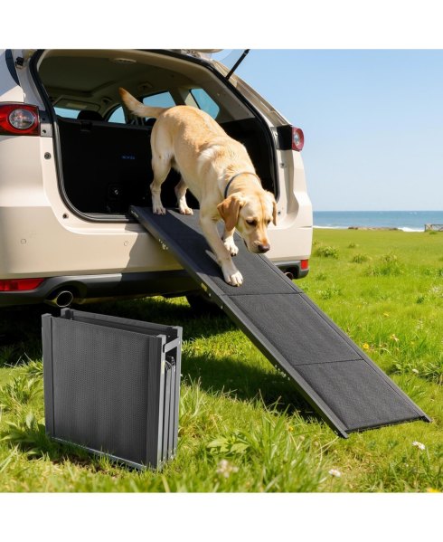 Cozito 71" Folding Dog Ramp 17" Wide, Non-Slip Surface, Supports up to 250 lbs
