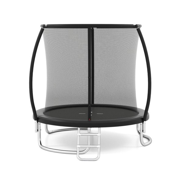 Ruie 8 ft Outdoor Heavy-Duty Recreational Trampoline with Safety Enclosure - Black