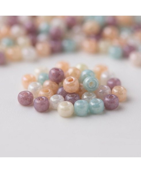 Sevorley 100g 2mm Glass Beads for Diy Bracelet Necklace Jewelry Making - Red