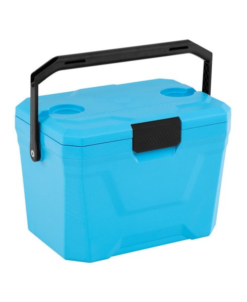 Sugift Insulated Portable Hard Shell Ice Chest Cooler with 2 Cup Holders 21-Quart - Blue