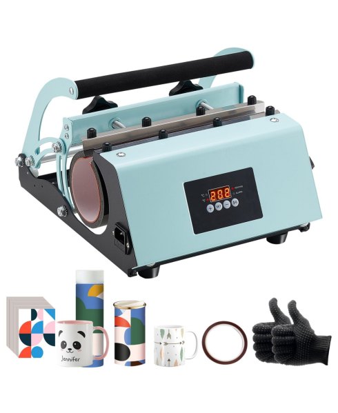 Sevorley Tumbler Heat Press Machine, 11-30 oz Mug Press with Sublimation Kit and Digital Temp and Time Control - Green