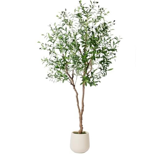 6FT Faux Olive Tree with Decorative Planter
