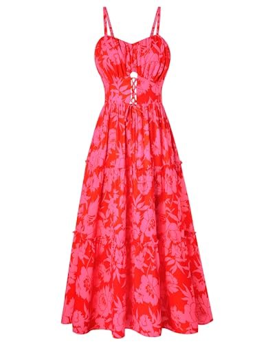 Spaghetti Floral Boho Maxi Dress