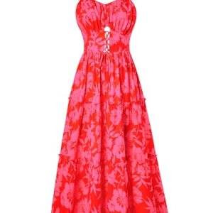 Spaghetti Floral Boho Maxi Dress