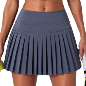 Pleated Tennis Skirt Pockets Shorts High Waisted