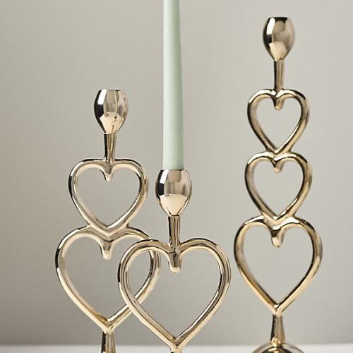 Handcrafted Gold Heart Candleholder