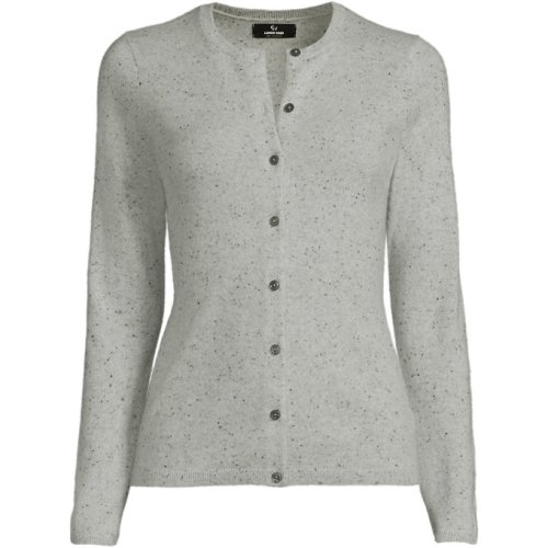 Womens Cashmere Cardigan Sweater Lands End Gray