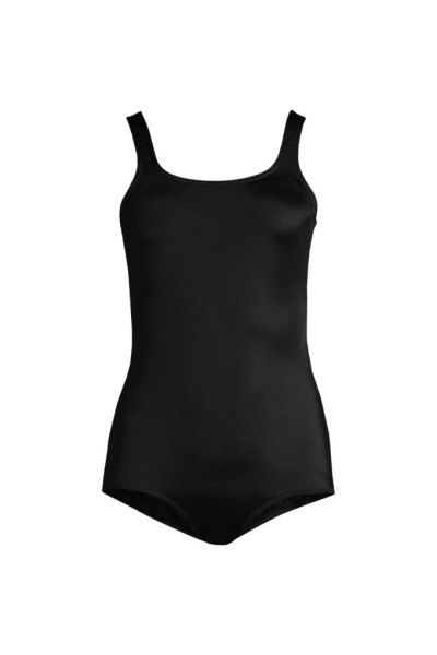 Womens Mastectomy Scoop Neck Tugless One Piece Swimsuit Lands End