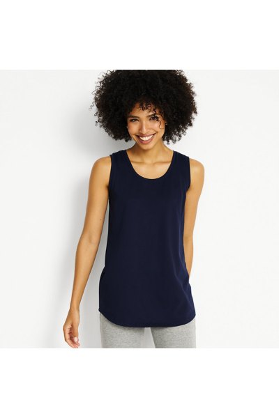 Womens Supima Cotton Tunic Tank Top Lands End