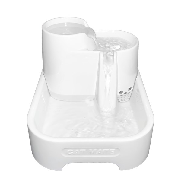 Cat Mate Pet Fountain in White, Size: 70 Fl oz | PetSmart