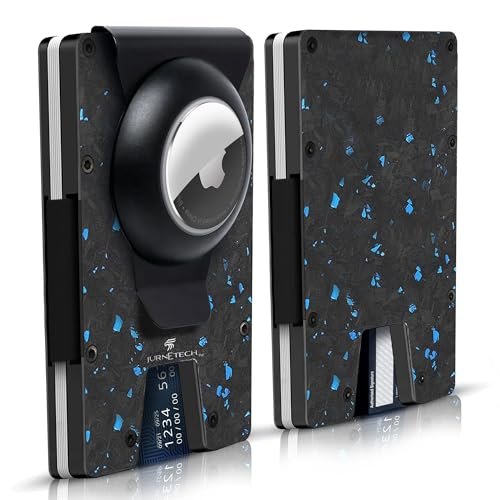 Magnetic Carbon Fiber Slim Wallet with Money Clip, RFID Blocking
